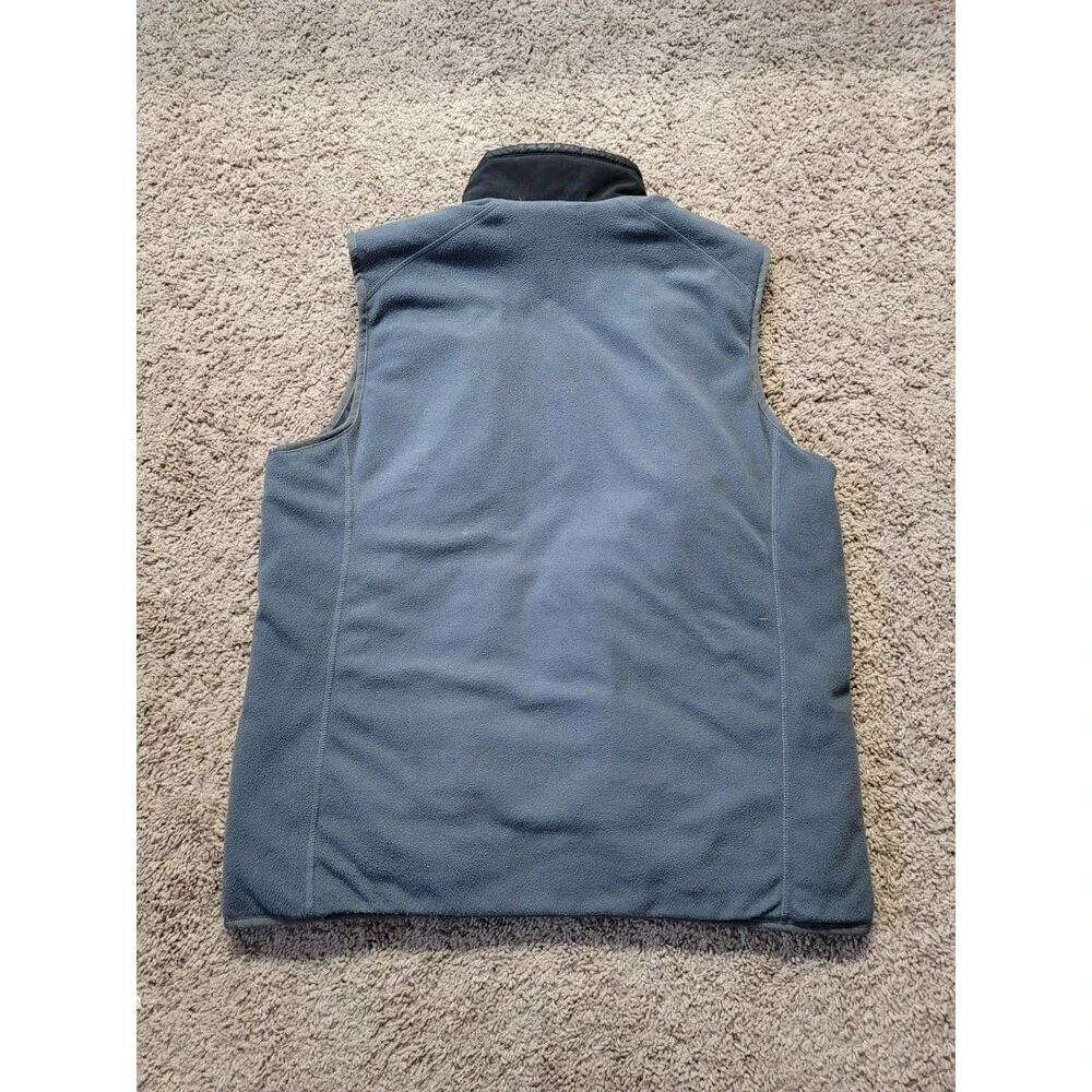 The North Face Men's L Trinity Reversible Puffer Fleece Vest Black Gray Full Zip